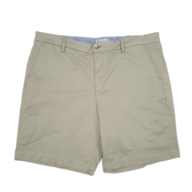 Chaps Stretch Coastland Wash Khaki Chino Cotton Shorts W38