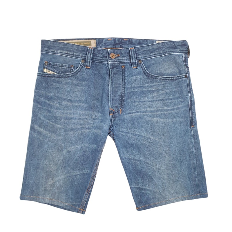 Diesel Slim Jorts Jean Blue Denim Jeans Cotton Shorts W32