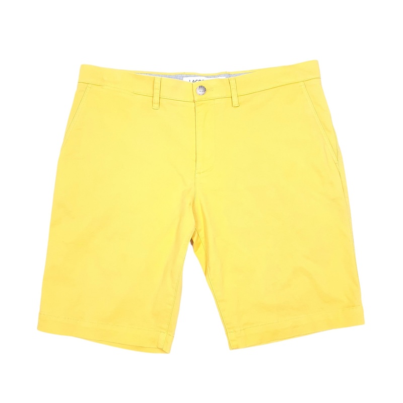 Lacoste Yellow Chino Cotton Shorts W34