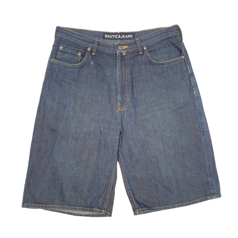 Nautica Blue Denim Jeans Cotton Shorts W34