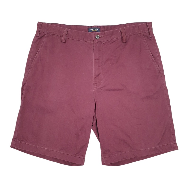 Nautica Burgundy Chino Cotton Shorts W36