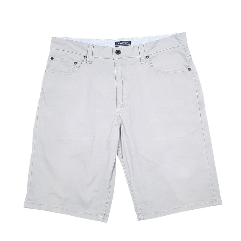 Nautica Classic Grey Chino Cotton Shorts W34