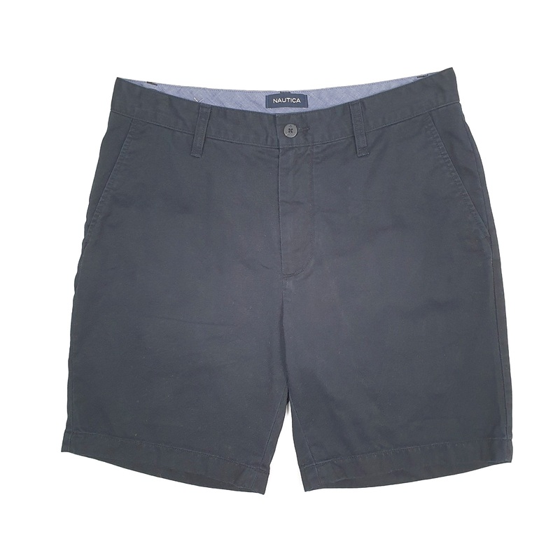 Nautica Deck Black Chino Cotton Shorts W32