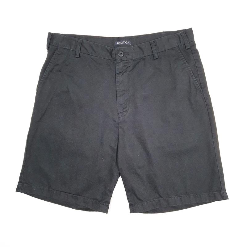 Nautica Deck Black Chino Cotton Shorts W36