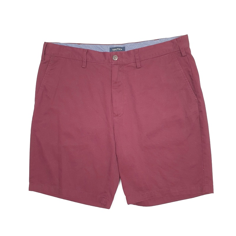Nautica Deck Burgundy Chino Cotton Shorts W36