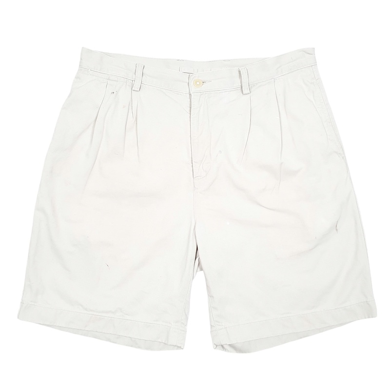 Nautica Rigger Double Pleated Beige Chino Cotton Shorts W34