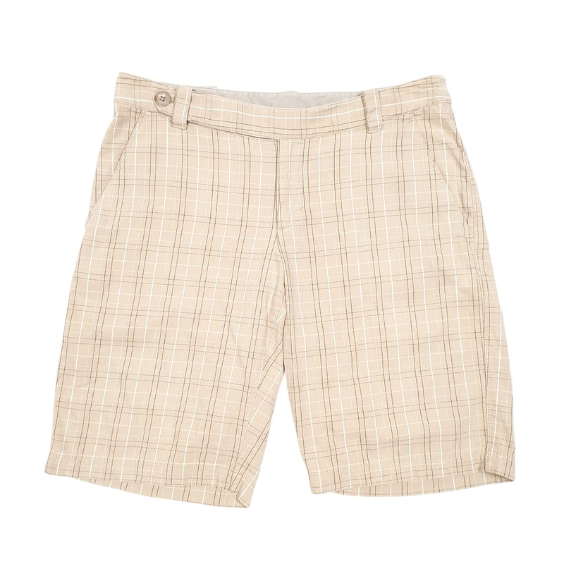 The North Face Check Grid Beige Chino Cotton Shorts W32