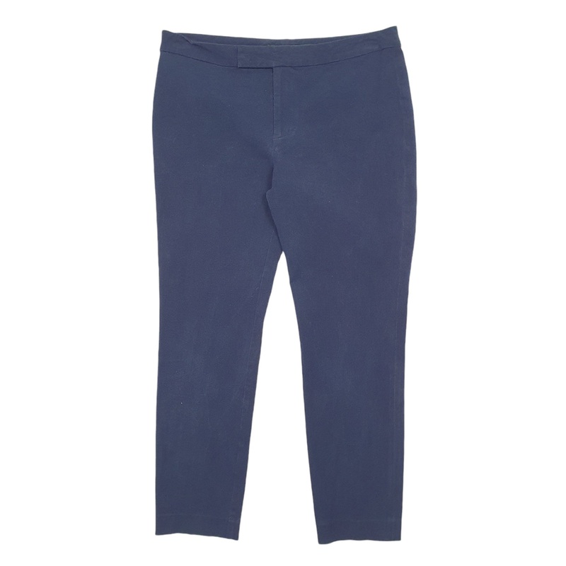 Womens Ralph Lauren Blue Chino Cotton Blend  Trousers UK14