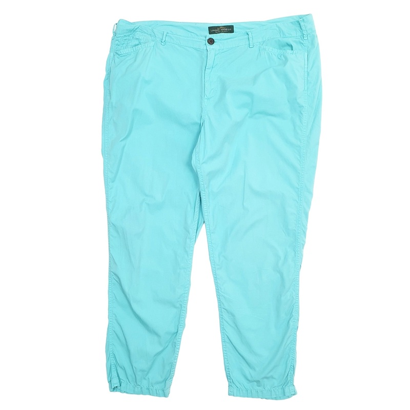 Womens Ralph Lauren Blue Chino Cotton  Trousers UK20