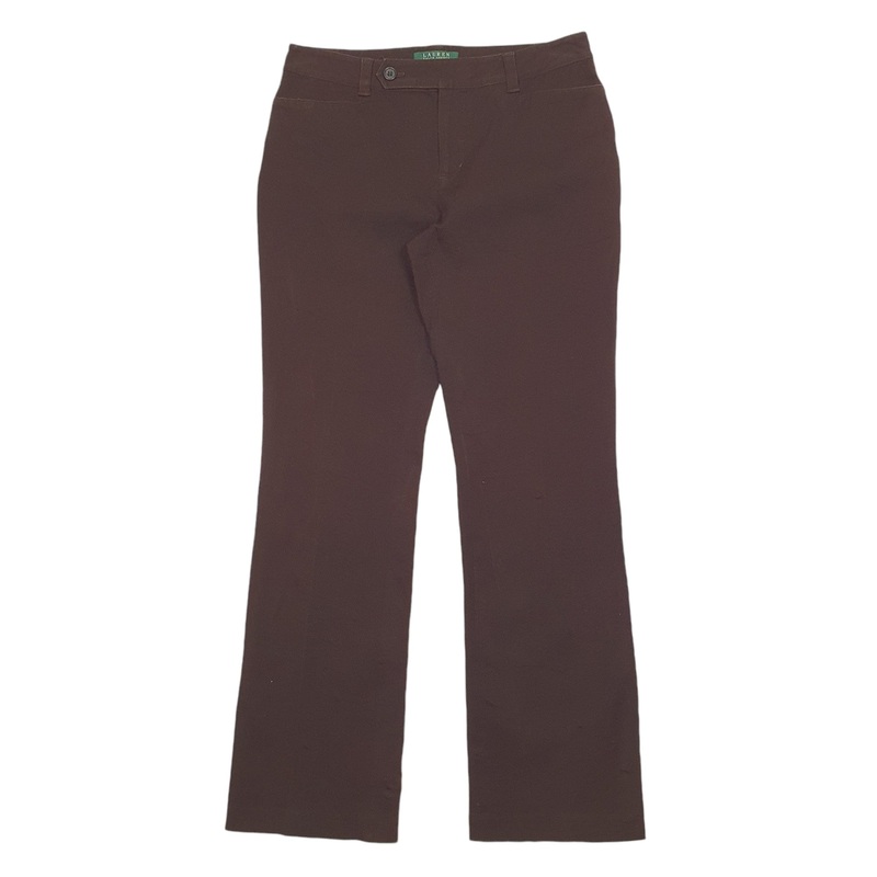 Womens Ralph Lauren Brown Chino Cotton Blend  Trousers UK12