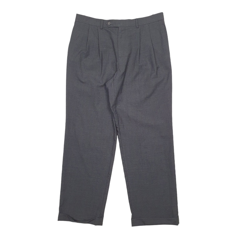 Womens Ralph Lauren Pleated Grey Chino Wool  Trousers UK16