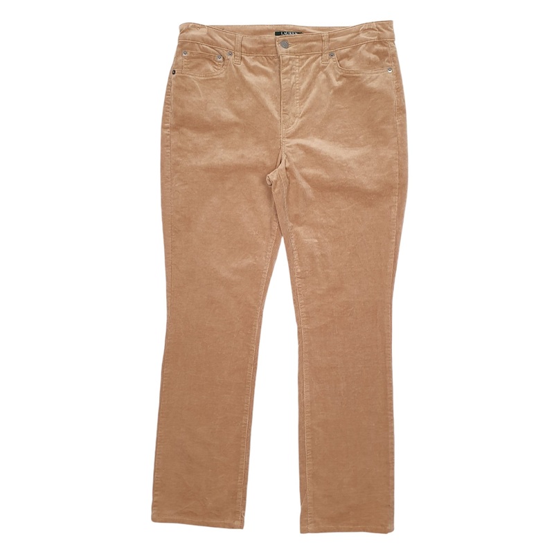 Womens Ralph Lauren Tan Corduroy Cotton  Trousers UK16