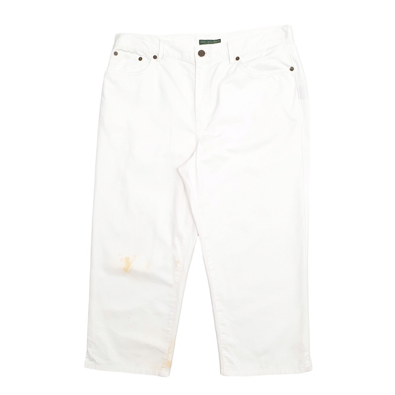 Womens Ralph Lauren White Chino Cotton  Trousers UK14