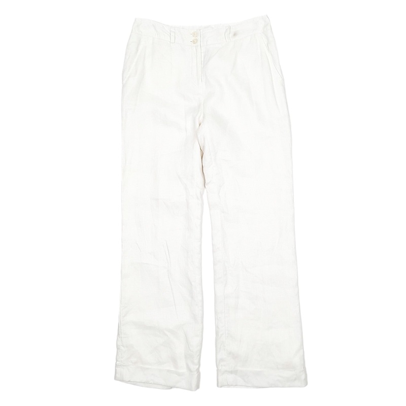 Womens Ralph Lauren White Chino Linen  Trousers UK10