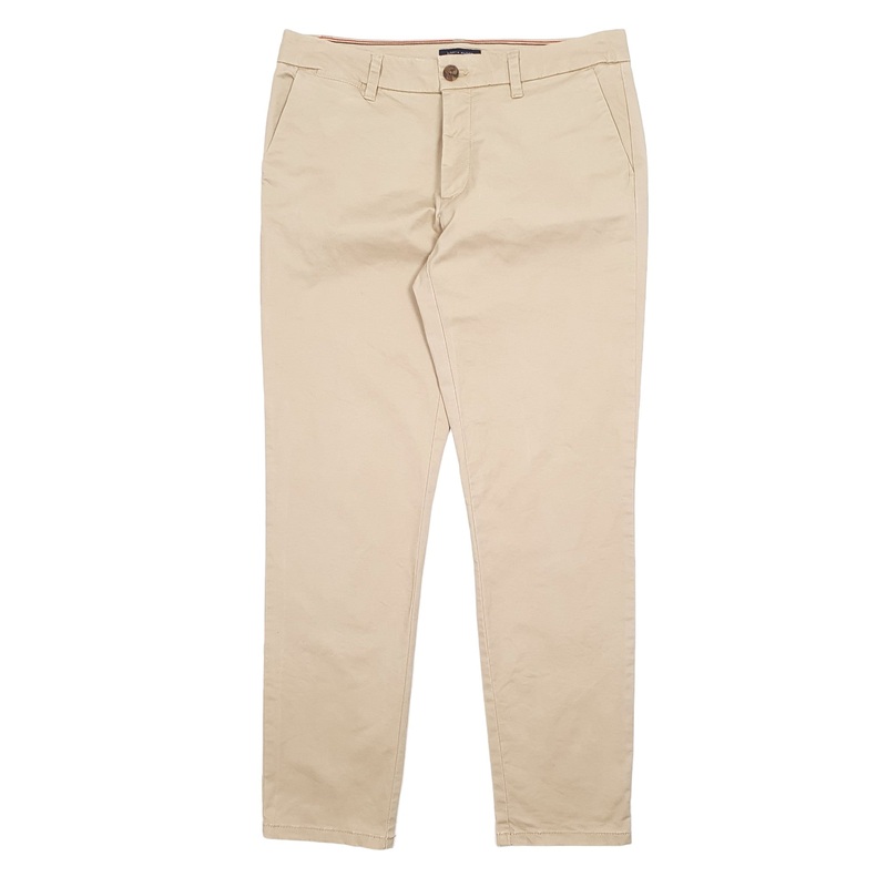 Womens Tommy Hilfiger Beige Chino Cotton  Trousers UK10