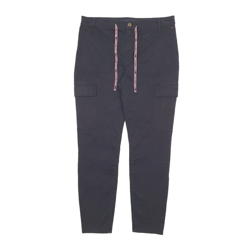 Womens Tommy Hilfiger Black Cargo Cotton  Trousers UK14