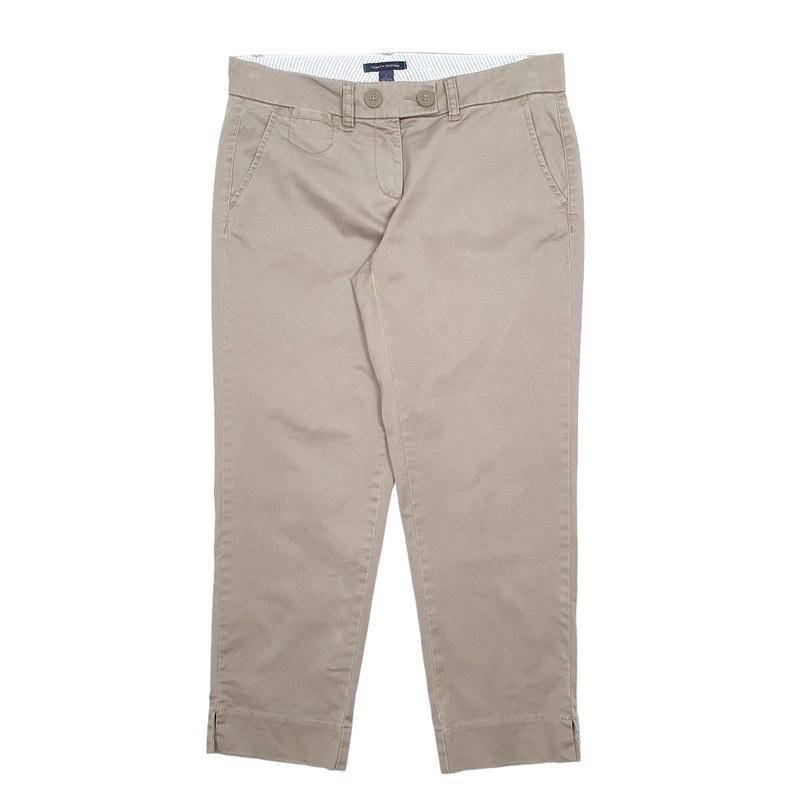 Womens Tommy Hilfiger Grey Chino Cotton  Trousers UK8