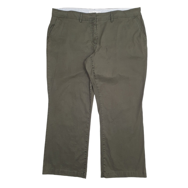 Womens Tommy Hilfiger Khaki Chino Cotton  Trousers UK26