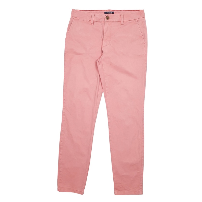 Womens Tommy Hilfiger Pink Chino Cotton  Trousers UK10