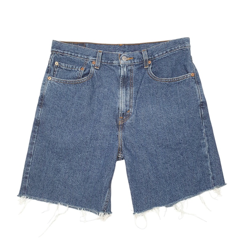 Levis Denim Jeans Jorts 505 Cut Offs Blue Denim Jeans Cotton Shorts W34