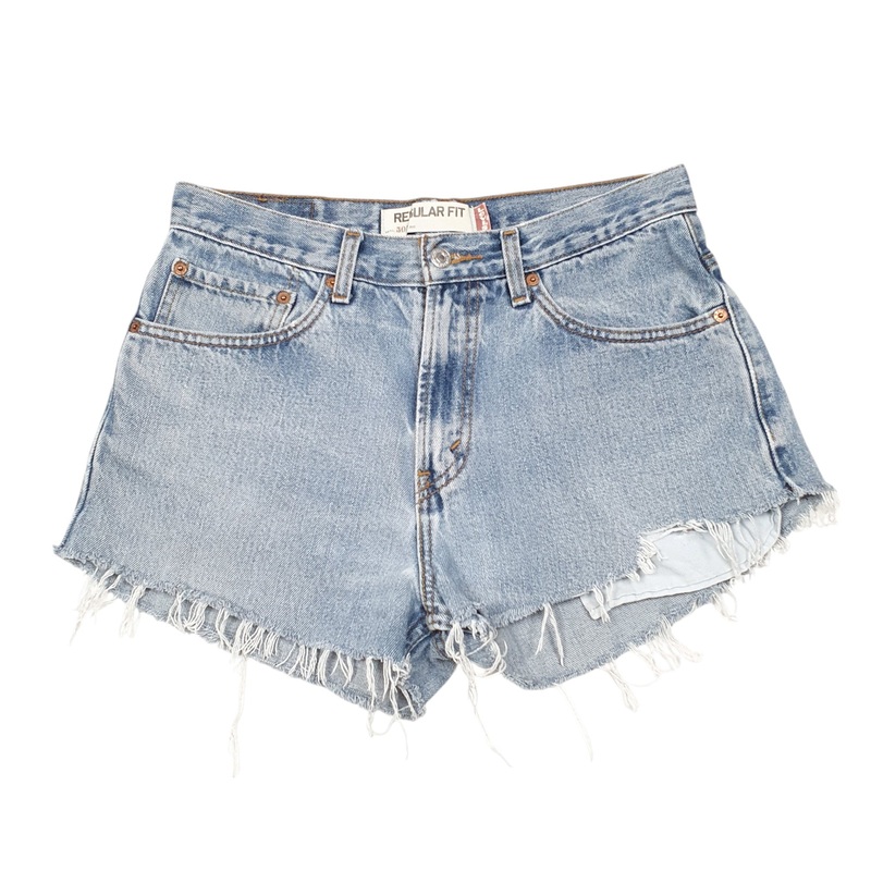 Levis Denim Jeans Jorts 505 Hot Pants Blue Denim Jeans Cotton Shorts W32