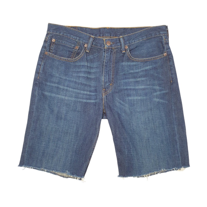 Levis Denim Jeans Jorts 514 Cut Offs Blue Denim Jeans Cotton Shorts W34
