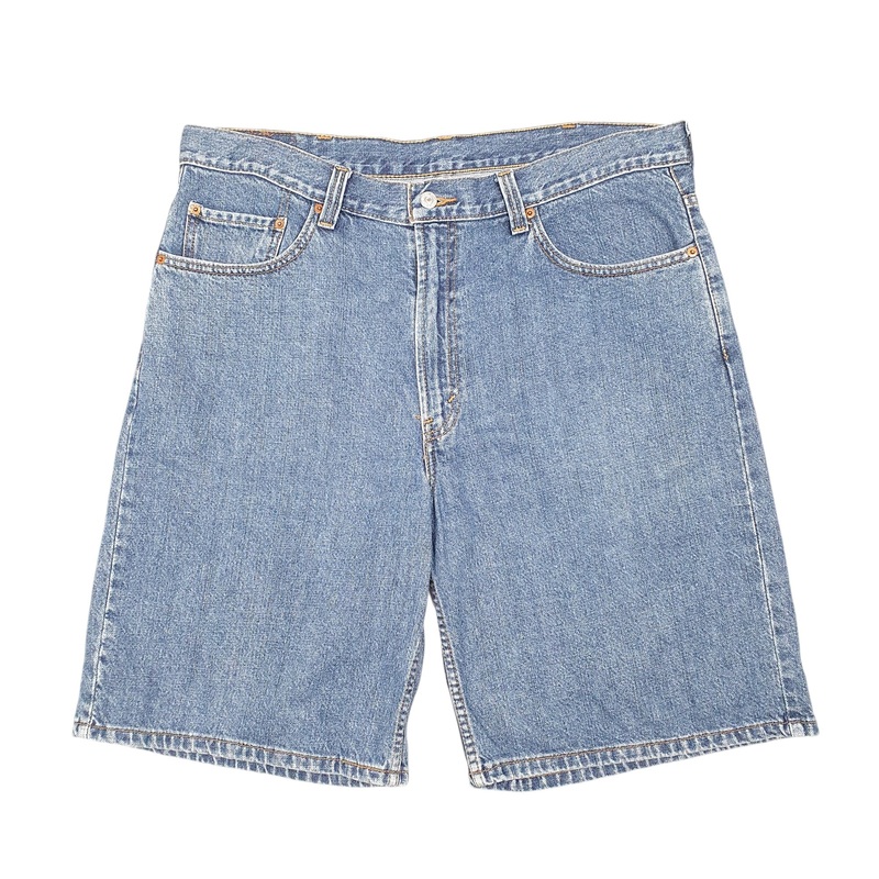 Levis Denim Jeans Jorts 550 Relaxed Baggy Blue Denim Jeans Cotton Shorts W38