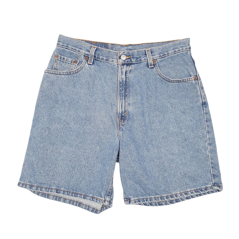 Levis Denim Jeans Jorts 550 Relaxed Baggy Vintage Made In USA Blue Denim Jeans Cotton Shorts W32