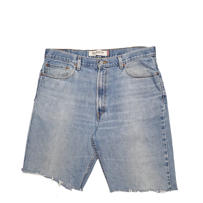 Levis Denim Jeans Jorts 550 Relaxed Cut Off Blue Denim Jeans Cotton Shorts W38