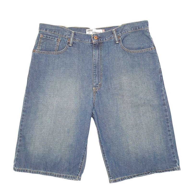 Levis Denim Jeans Jorts 569 Loose Baggy Blue Denim Jeans Cotton Shorts W38