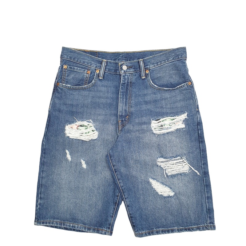 Levis Denim Jeans Jorts 569 Relaxed Blue Denim Jeans Cotton Shorts W32