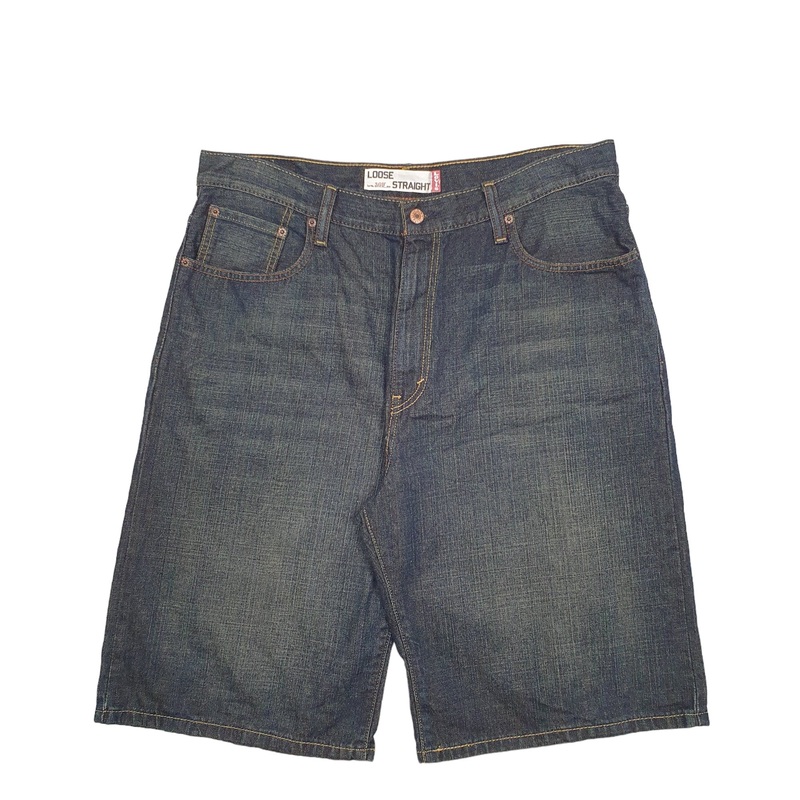 Levis Denim Jeans Jorts 569 Relaxed Blue Denim Jeans Cotton Shorts W36