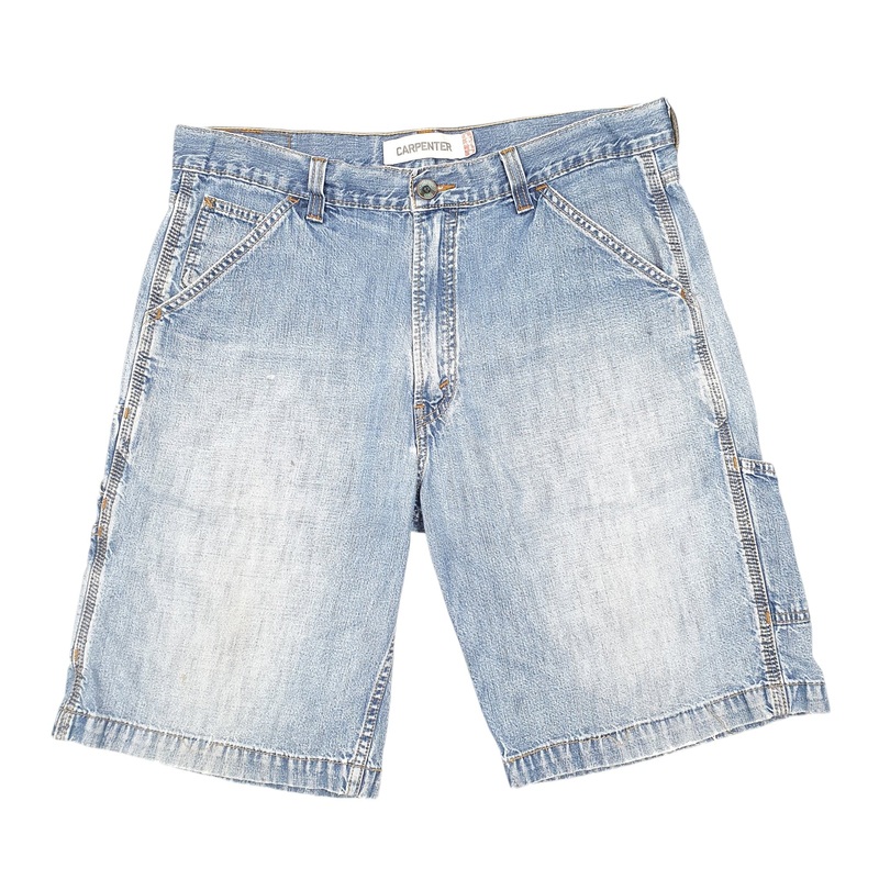 Levis Denim Jeans Jorts Baggy Blue Carpenter Cotton Shorts W34