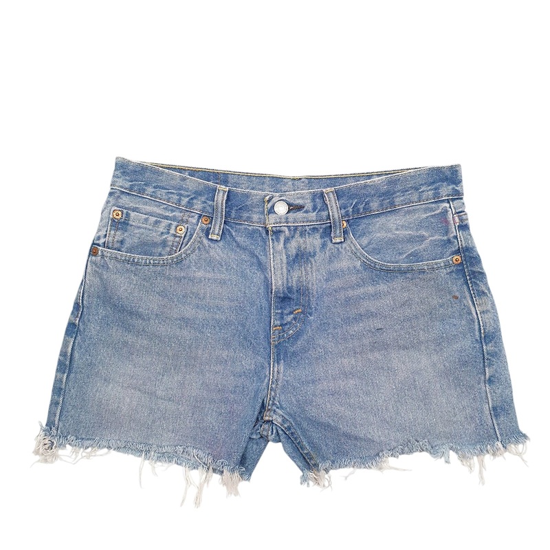 Levis Denim Jeans Jorts Cut-off Blue Denim Jeans Cotton Shorts W31