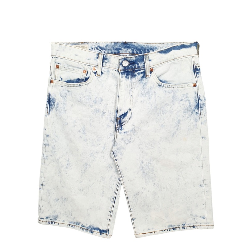 Levis Denim Jeans Jorts Acid Wash White Denim Jeans Cotton Shorts W32