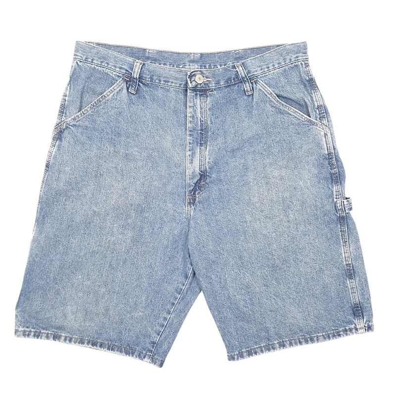 Wrangler Denim Jeans Jorts Baggy Blue Carpenter Cotton Shorts W34