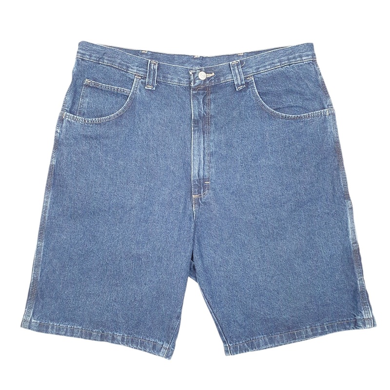 Wrangler Denim Jeans Jorts Baggy Blue Carpenter Cotton Shorts W36