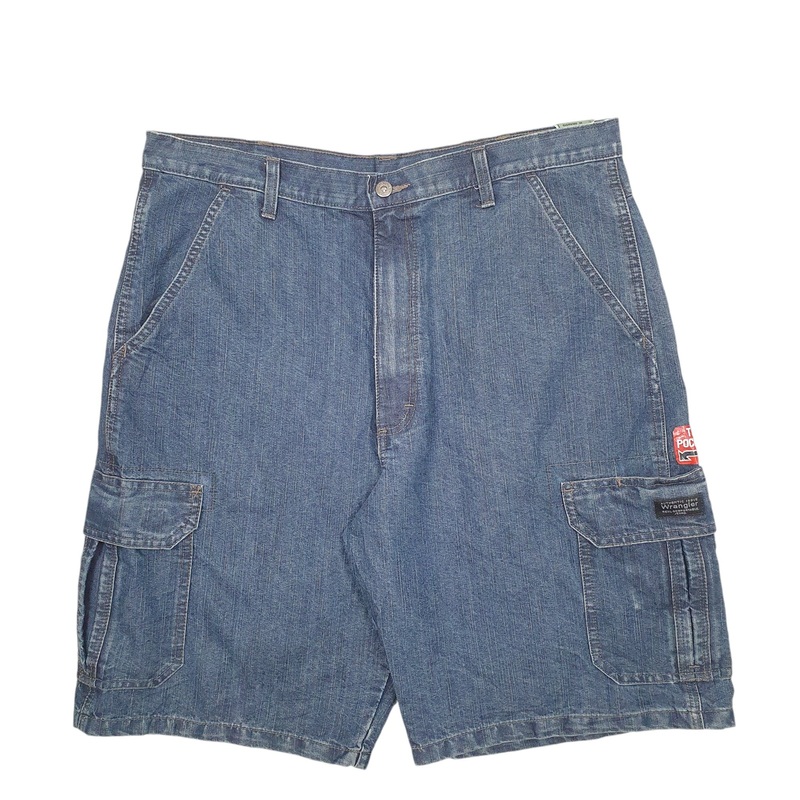 Wrangler Denim Jeans Jorts BNWT Blue Cargo Workwear Cotton Shorts W36