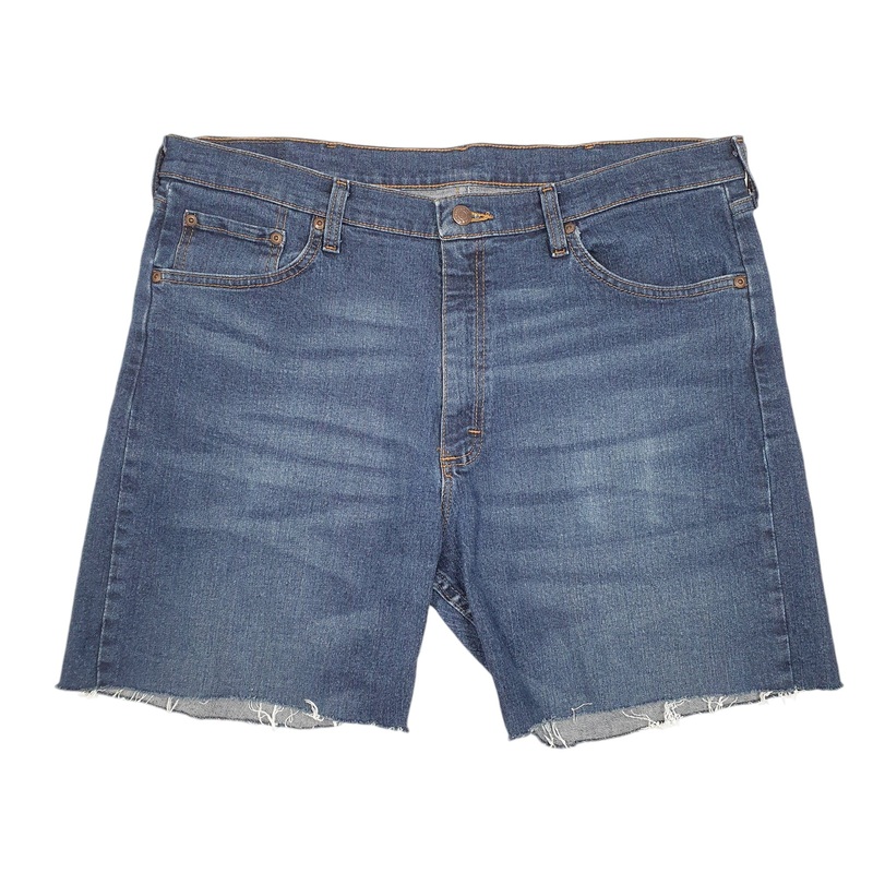 Wrangler Denim Jeans Jorts Regular Cut Offs Blue Denim Jeans Cotton Shorts W36