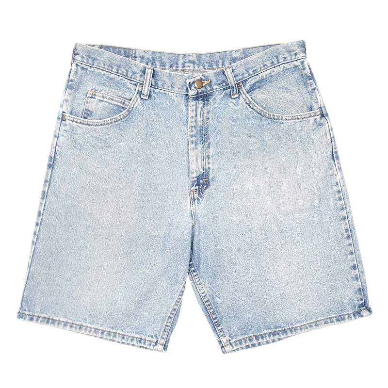 Wrangler Denim Jeans Jorts Relaxed Baggy Blue Denim Jeans Cotton Shorts W34