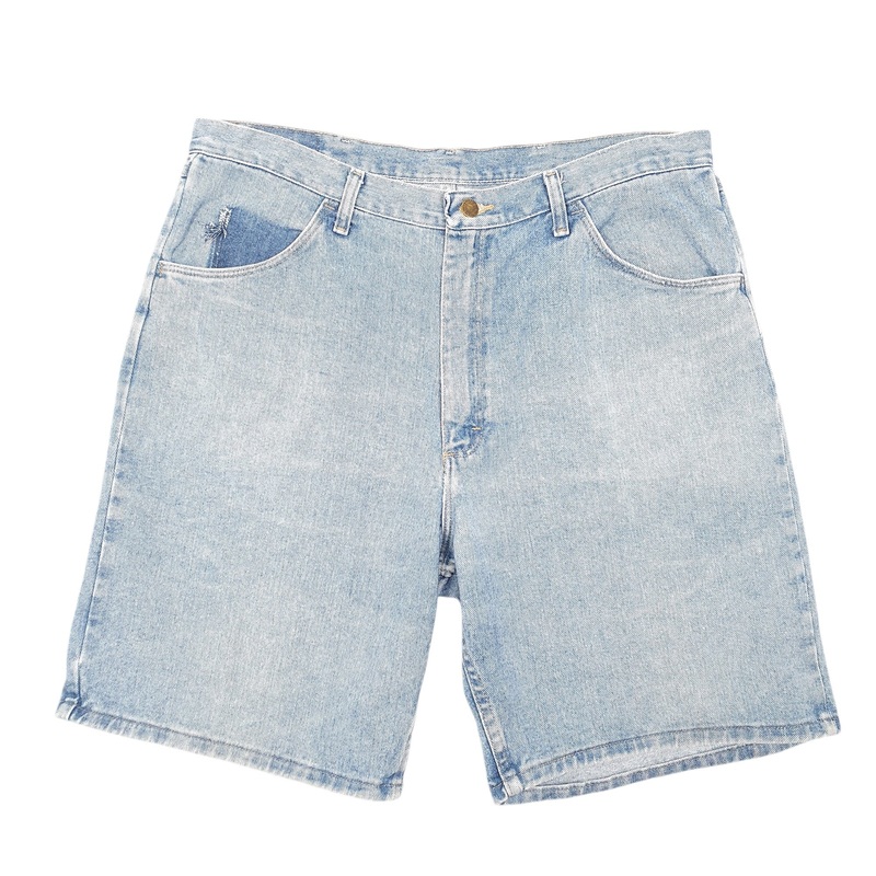 Wrangler Denim Jeans Jorts Relaxed Baggy Blue Denim Jeans Cotton Shorts W38
