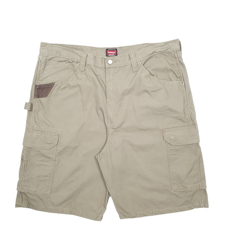 Wrangler Denim Jeans Jorts Ripstop Sand Cargo Workwear Cotton Shorts W40