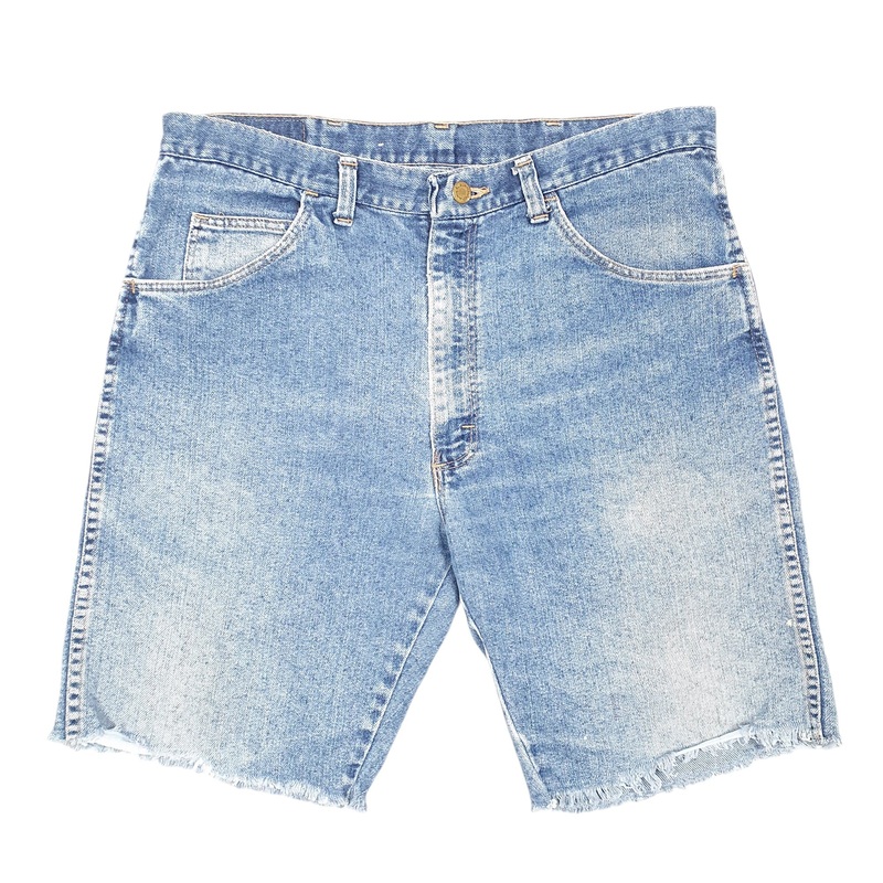 Wrangler Denim Jeans Jorts Regular Cut Offs Blue Denim Jeans Cotton Shorts W34
