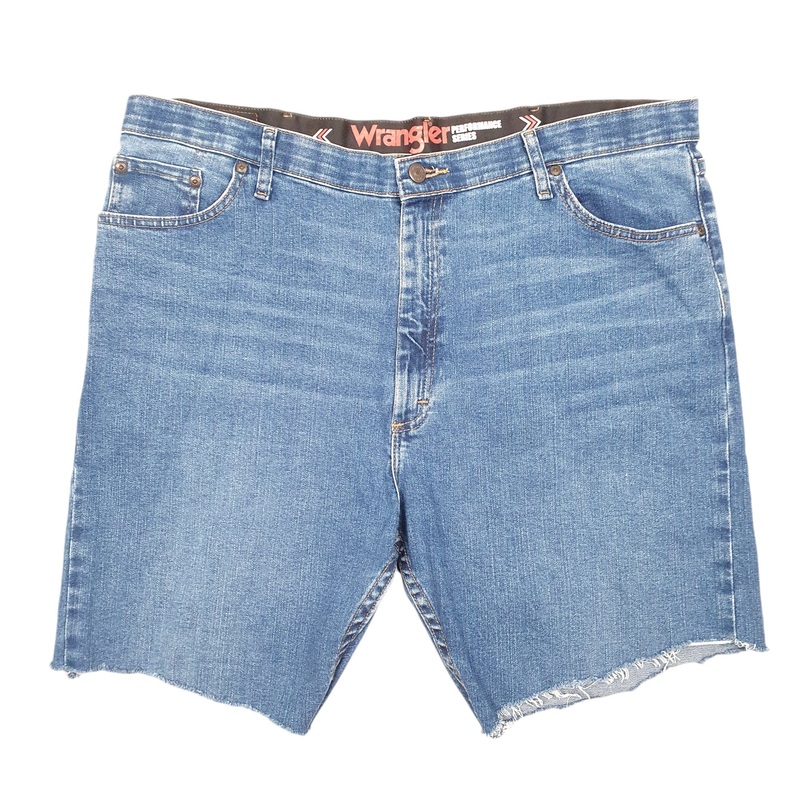 Wrangler Denim Jeans Jorts Regular Stretch Cut Offs Blue Denim Jeans Cotton Shorts W42