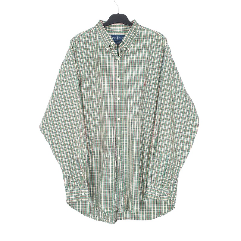 Ralph Lauren Oxford Long Sleeve Blake Fit Check Cotton Shirt XXL
